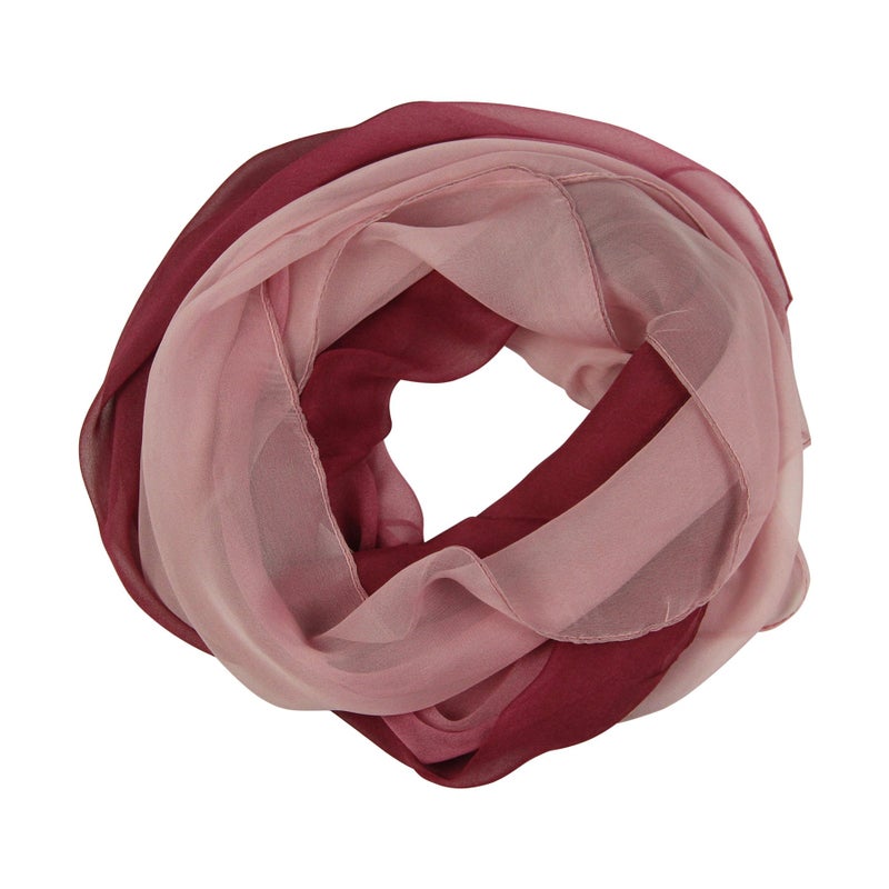 PANTONIGHT Long Chiffon Sheer Scarf Gradient - Pantonight Berry Pink Shaded Colors Lightweight Scarf For Womens (Color 088) - Image 4